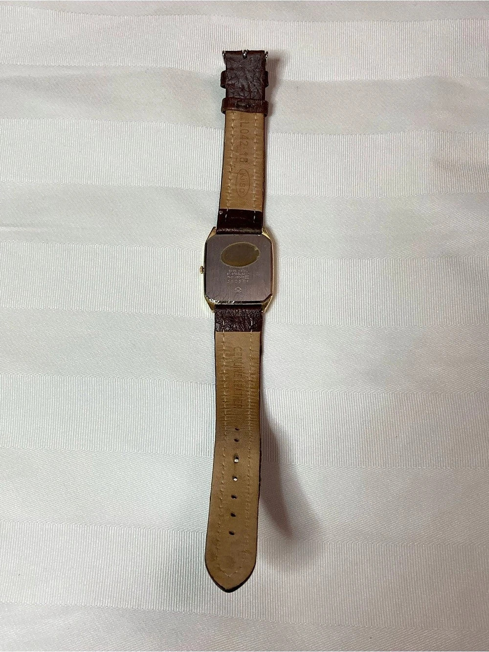 Seiko Quartz Gold-Tone Brown Leather Watch - Picture 3 of 8